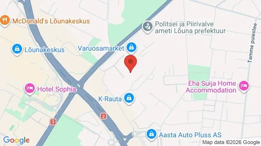 Apartments for rent i Tartu - kort over placeringen