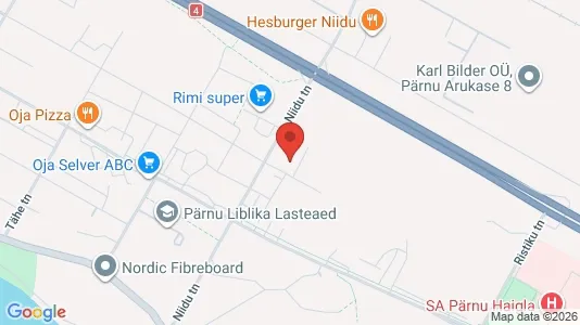 Apartments for rent i Pärnu - kort over placeringen