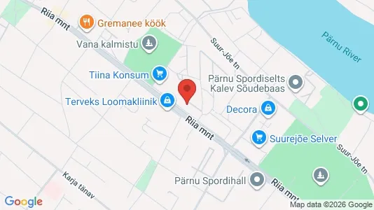 Apartments for rent i Pärnu - kort over placeringen