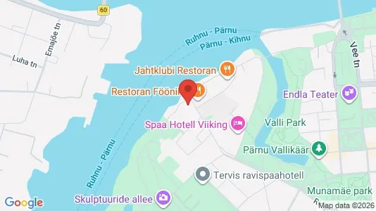 Apartments for rent i Pärnu - kort over placeringen