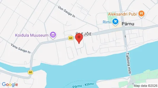 Apartments for rent i Pärnu - kort over placeringen