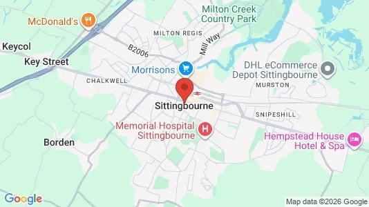 Houses for rent i Sittingbourne - Kent - kort over placeringen