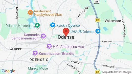 Apartments for rent i Odense S - kort over placeringen
