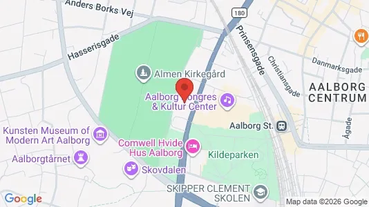 Apartments for rent i Aalborg Center - kort over placeringen