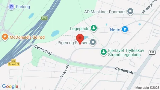 Apartments for rent i Solrød Strand - kort over placeringen