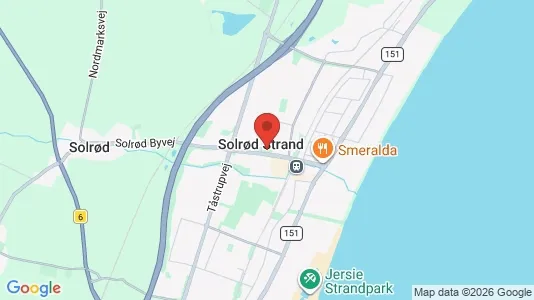 Apartments for rent i Solrød Strand - kort over placeringen