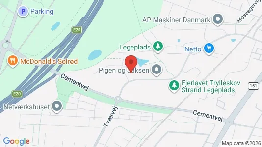 Apartments for rent i Solrød Strand - kort over placeringen
