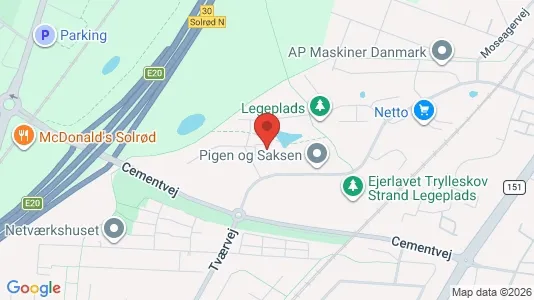 Apartments for rent i Solrød Strand - kort over placeringen
