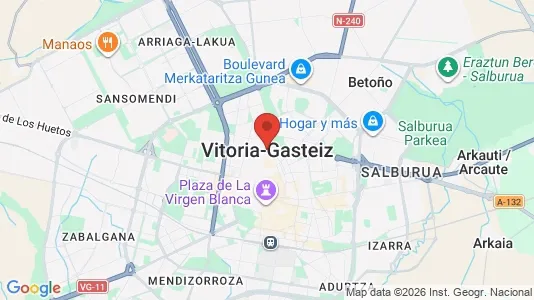 Apartments for rent i Vitoria-Gasteiz - kort over placeringen