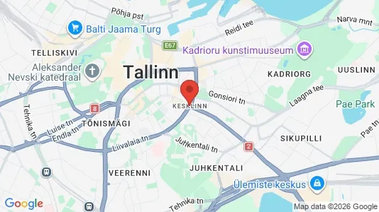 Apartments for rent i Tallinn Kesklinna - kort over placeringen