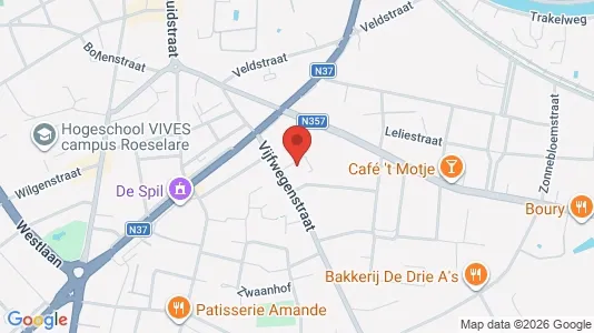 Apartments for rent i Roeselare - kort over placeringen