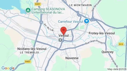 Apartments for rent i Vesoul - kort over placeringen
