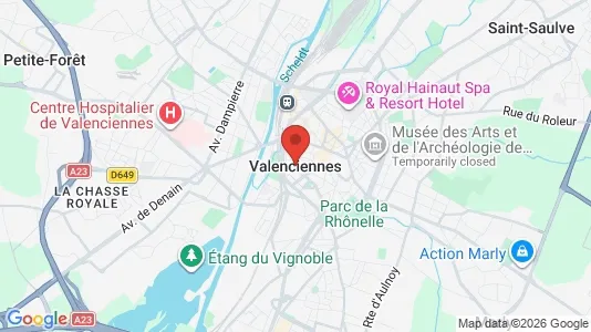 Houses for rent i Valenciennes - kort over placeringen
