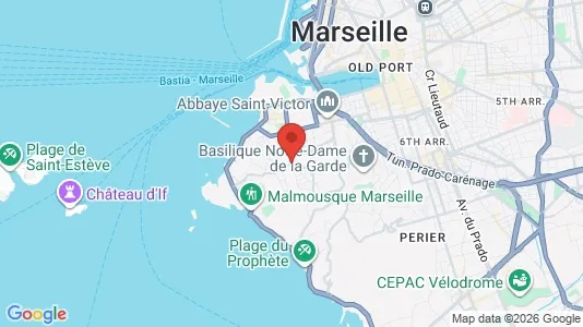 Apartments for rent i Marseille 7ème arrondissement - kort over placeringen