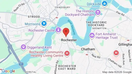 Apartments for rent i Rochester - Kent - kort over placeringen