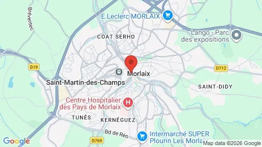 Apartments for rent i Morlaix - kort over placeringen