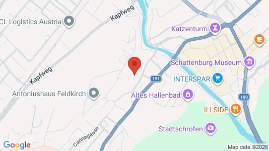 Apartments for rent i Feldkirch - kort over placeringen