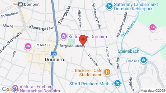 Apartments for rent i Dornbirn - kort over placeringen