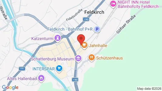 Apartments for rent i Feldkirch - kort over placeringen