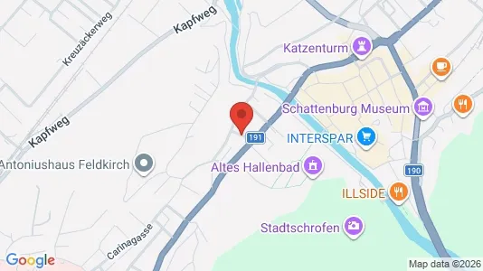 Apartments for rent i Feldkirch - kort over placeringen