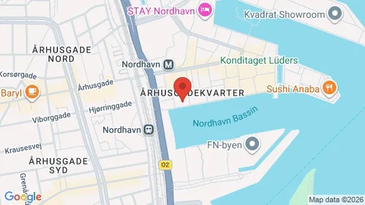 Apartments for rent i Nordhavn - kort over placeringen