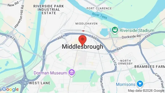 Apartments for rent i Middlesbrough - Cleveland - kort over placeringen