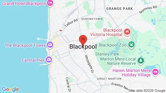Apartments for rent i Blackpool - Lancashire - kort over placeringen