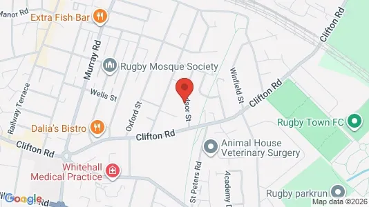 Apartments for rent i Rugby - Warwickshire - kort over placeringen