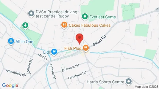 Apartments for rent i Rugby - Warwickshire - kort over placeringen