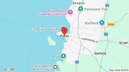 Apartments for rent i Poreč - kort over placeringen