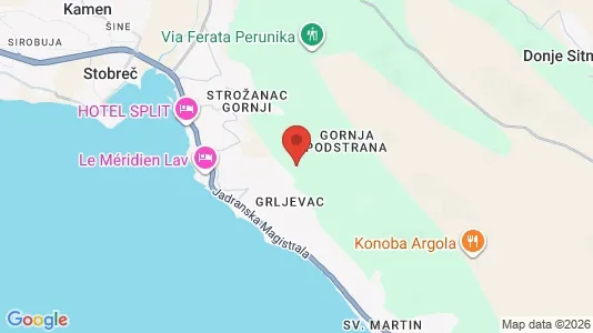 Apartments for rent i Podstrana - kort over placeringen