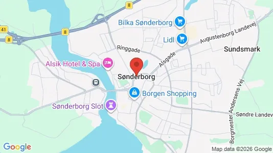Apartments for rent i Sønderborg - kort over placeringen