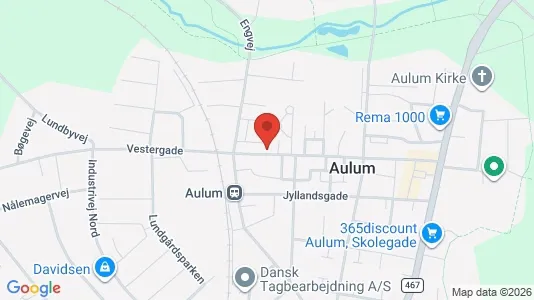 Apartments for rent i Aulum - kort over placeringen