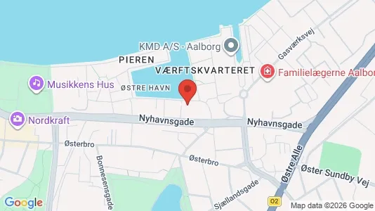 Apartments for rent i Aalborg Center - kort over placeringen