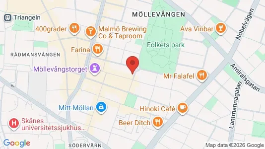 Apartments for rent i Malmö City - kort over placeringen