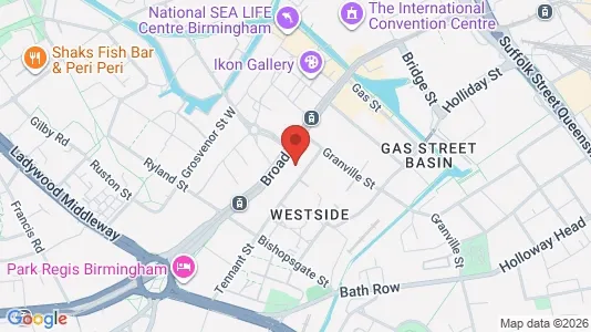 Apartments for rent i Birmingham - West Midlands - kort over placeringen