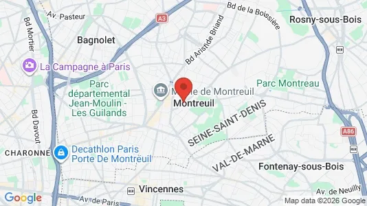Houses for rent i Montreuil - kort over placeringen