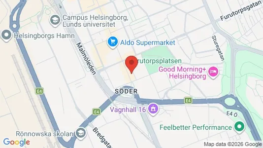 Apartments for rent i Helsingborg - kort over placeringen