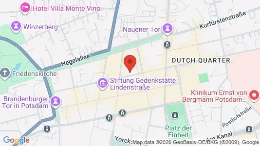 Apartments for rent i Potsdam - kort over placeringen