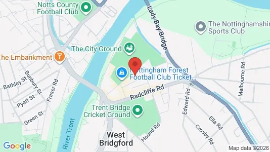 Apartments for rent i Nottingham - Nottinghamshire - kort over placeringen