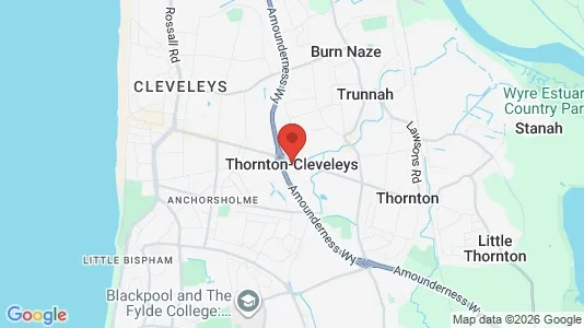 Apartments for rent i Thornton-Cleveleys - Lancashire - kort over placeringen