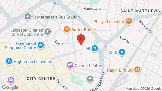 Apartments for rent i Leicester - Leicestershire - kort over placeringen