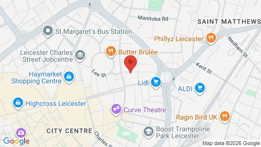 Apartments for rent i Leicester - Leicestershire - kort over placeringen