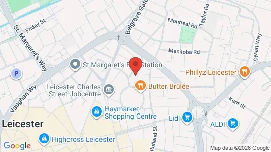 Apartments for rent i Leicester - Leicestershire - kort over placeringen