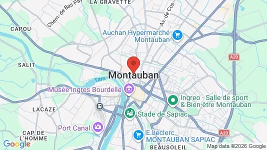 Houses for rent i Montauban - kort over placeringen