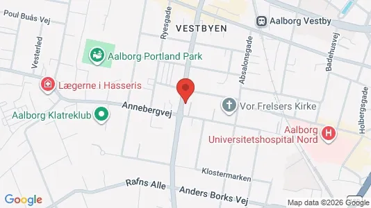Apartments for rent i Aalborg Center - kort over placeringen