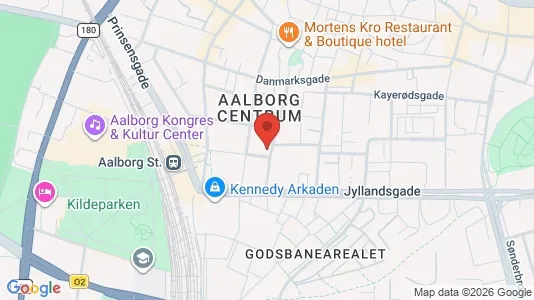 Apartments for rent i Aalborg Center - kort over placeringen