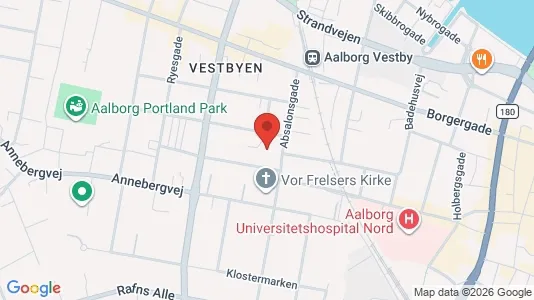 Apartments for rent i Aalborg Center - kort over placeringen