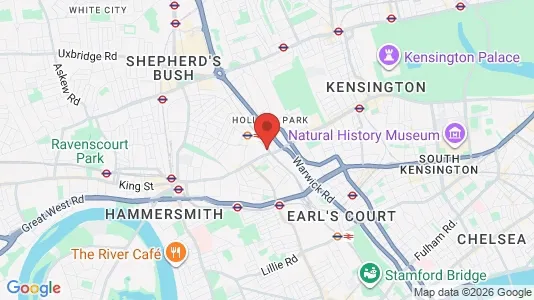 Apartments for rent i London W14 - kort over placeringen