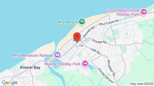 Apartments for rent i Rhyl - Clwyd - kort over placeringen